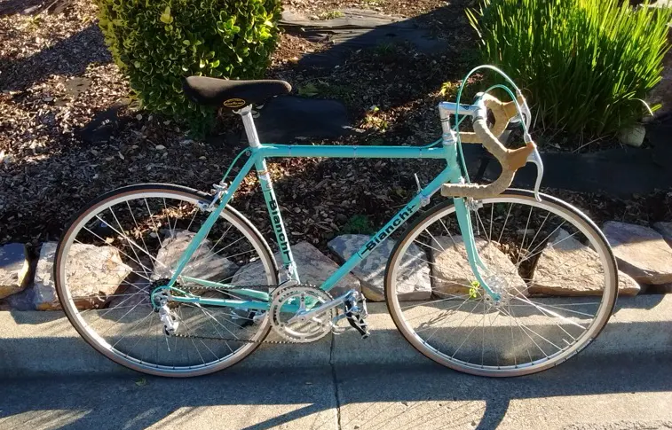 1975 Bianchi Rekord blue 10-speed bicycle