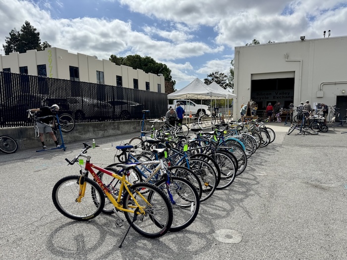 Bikes gathered for donation to an SVBE partner