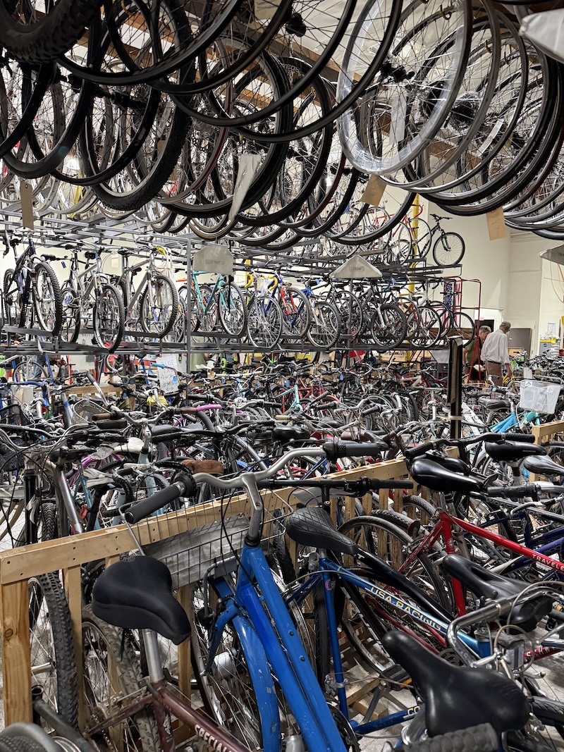 SVBE's many bikes in our shop