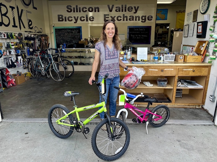 SVBE Partner receiving bikes to donate to a recipient