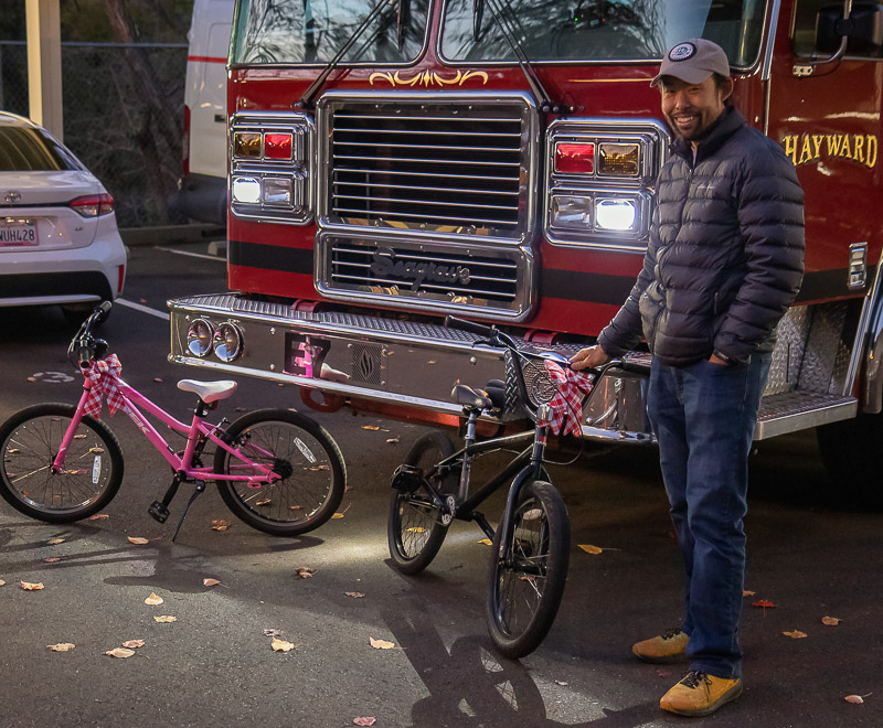 Donating bikes to kids who asked Santa for bikes