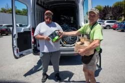 BikeX donates lights, locks and helmets to go along with its bike donations. 