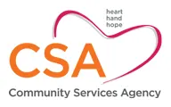 Mountain View Community Services Agency logo - heart hand hope