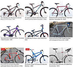 Get a deal on a refurbished used bike at our parking lot sale!