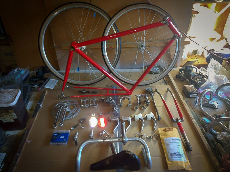 John Felch gives us a tease of his current project: refurbishing an old Windsor Carrera road bike